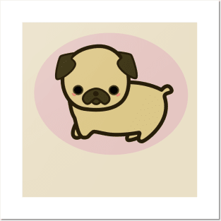 Cute Little Pug T-Shirt Posters and Art